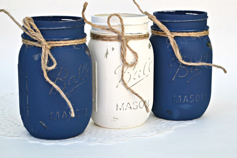 Mason Jar Decor Painted Mason Jars Painted Jars Mason Jar Etsy