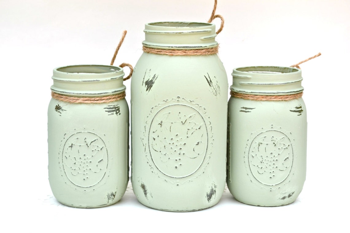 Mason Jar Decor Mason Jars Bulk Painted Mason Jars Painted Etsy