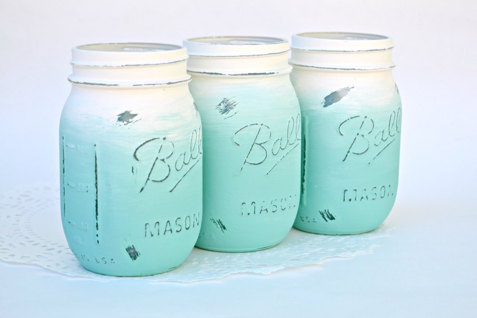 Mason Jar Decor Painted Mason Jars Ombre Mason Jars Beach Etsy Canada