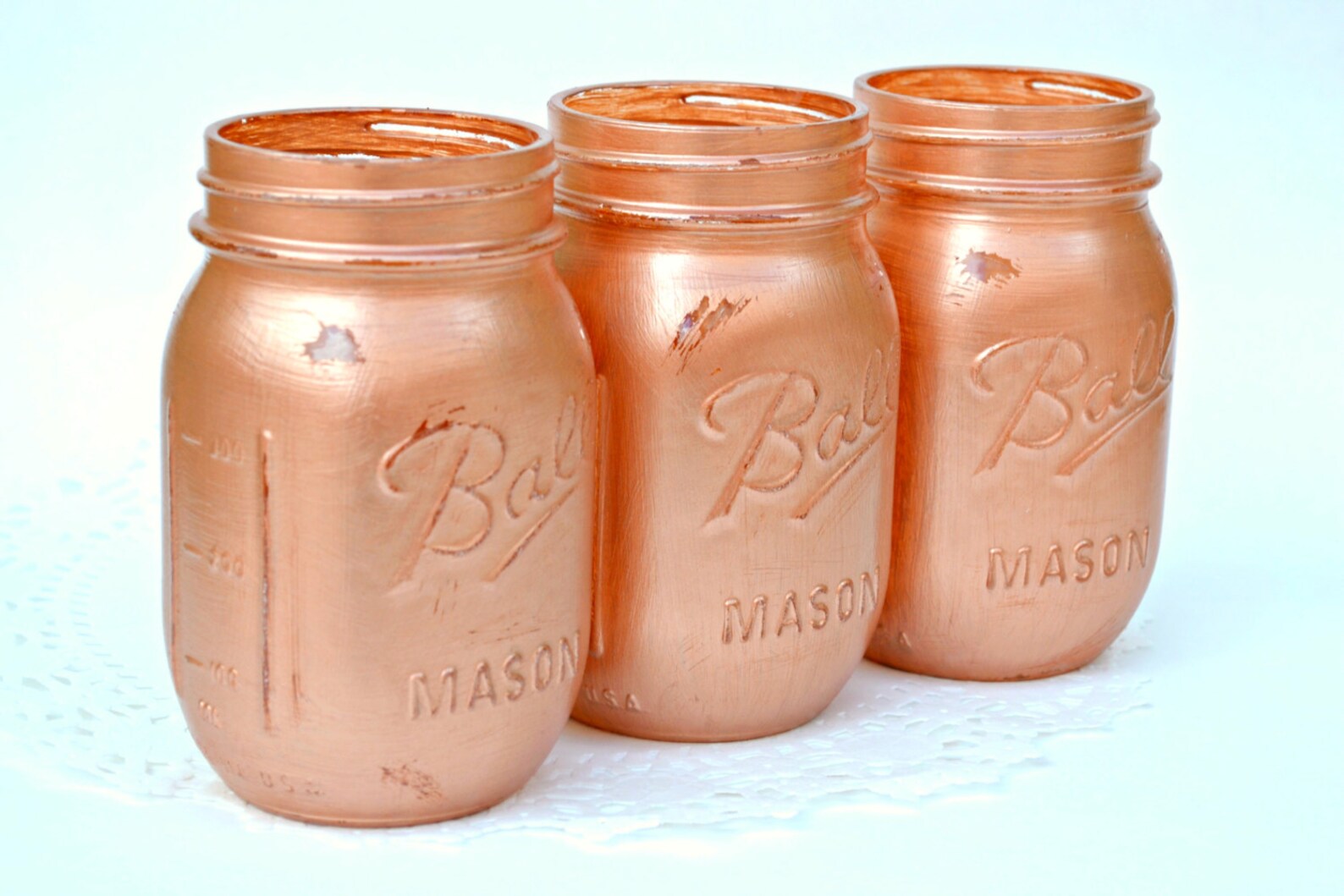 Copper Jars Copper Mason Jars Metallic Mason Jars Metallic Etsy