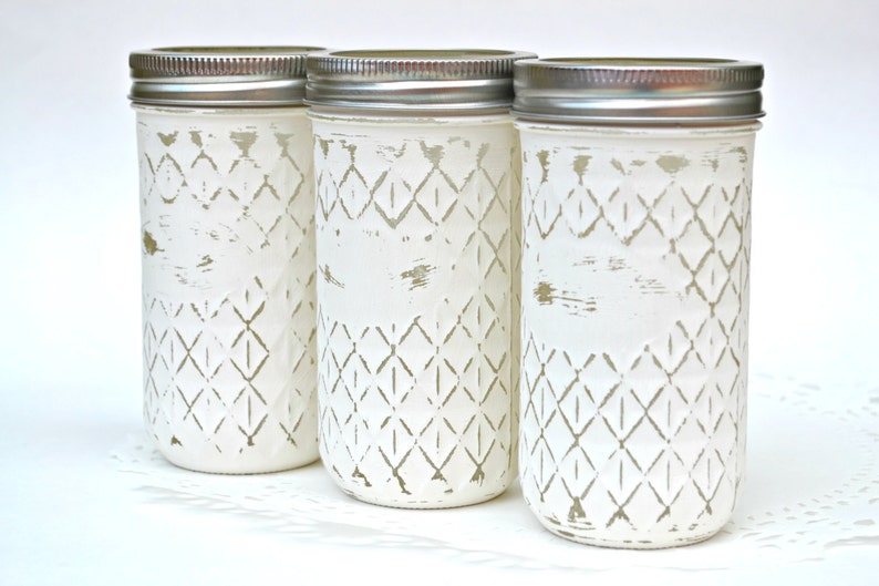 Mason Jar Decor Mason Jars Bulk Jelly Jar Decor Painted Etsy