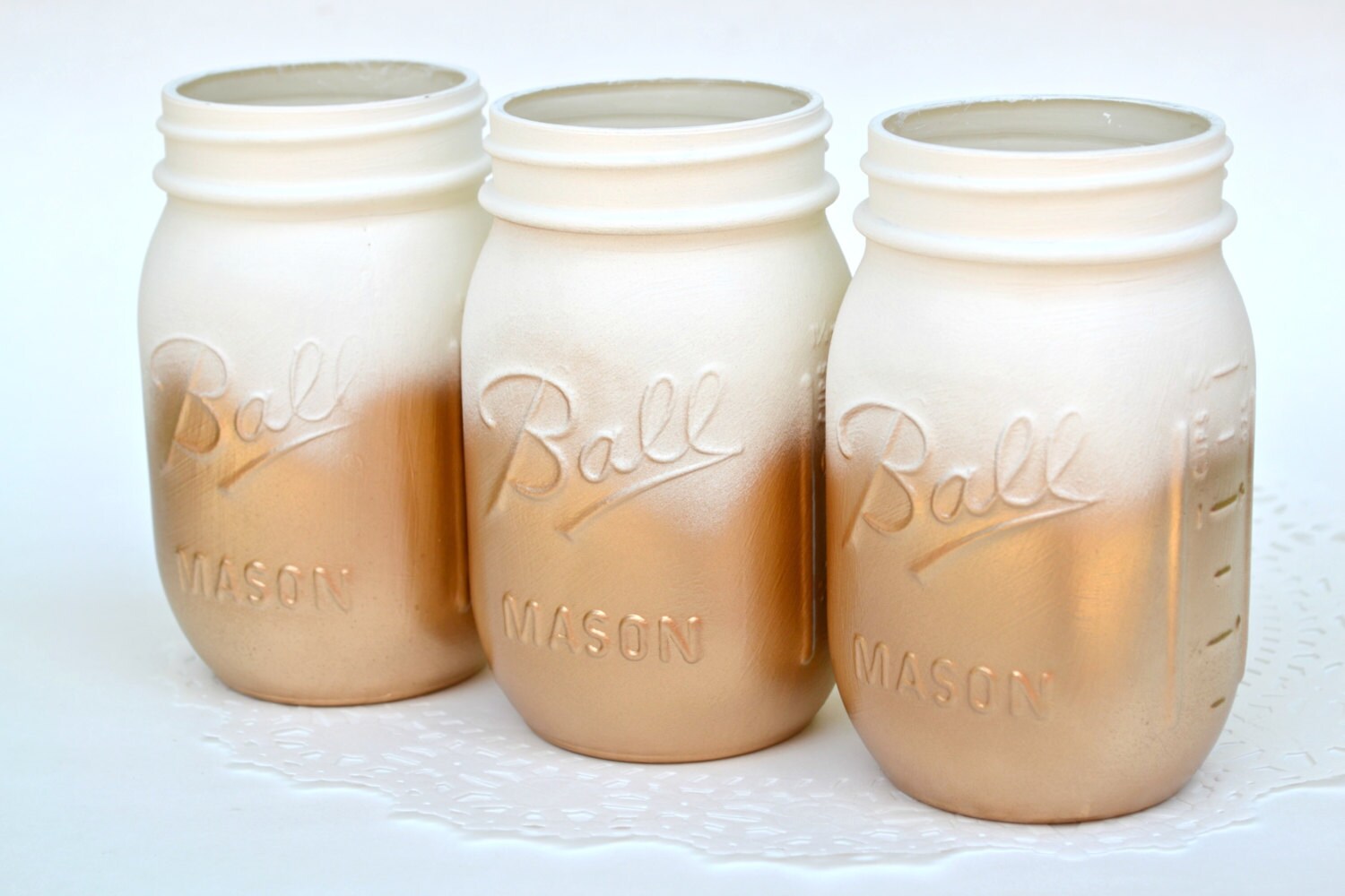 Painted Mason Jars Mason Jars Bulk Gold Jars Metallic Jars Etsy