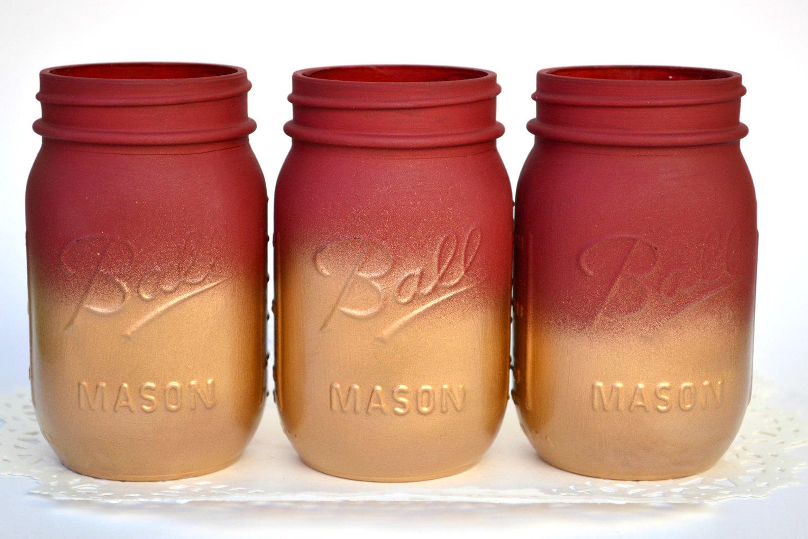 Painted Mason Jars Mason Jars Bulk Gold Jars Metallic Jars Etsy