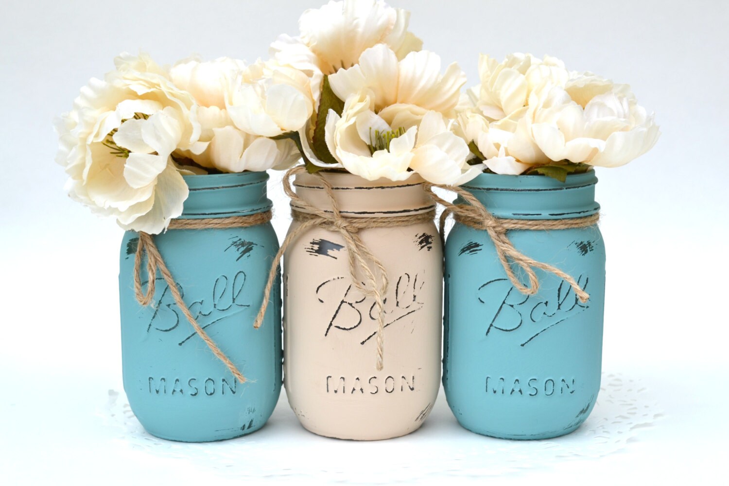 Mason Jars, Mason Jars Bulk, Dorm Decor, Painted Mason Jars, Wedding Cent.....