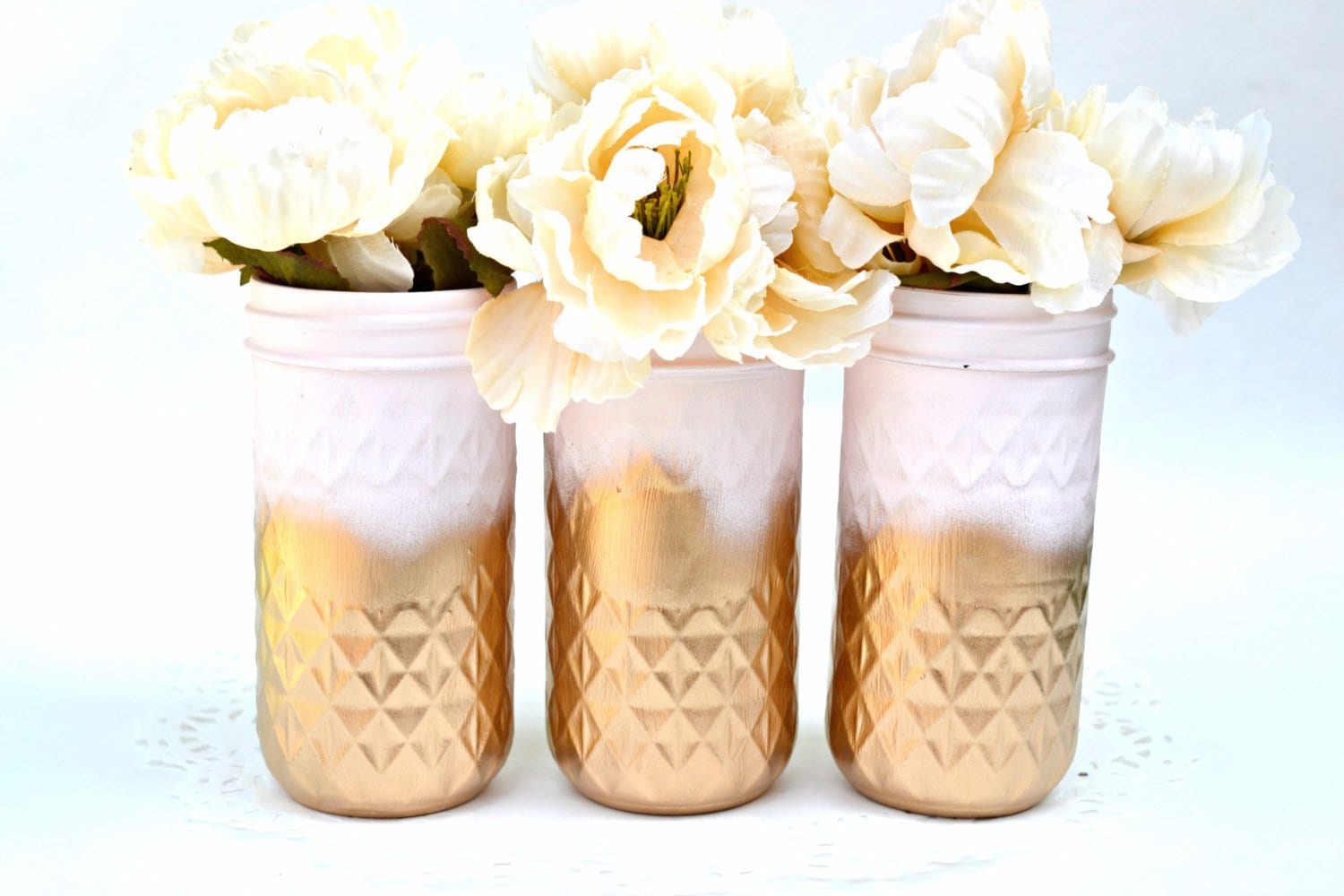 Pink Mason Jars Gold Mason Jars Mason Jars Bulk Painted Etsy