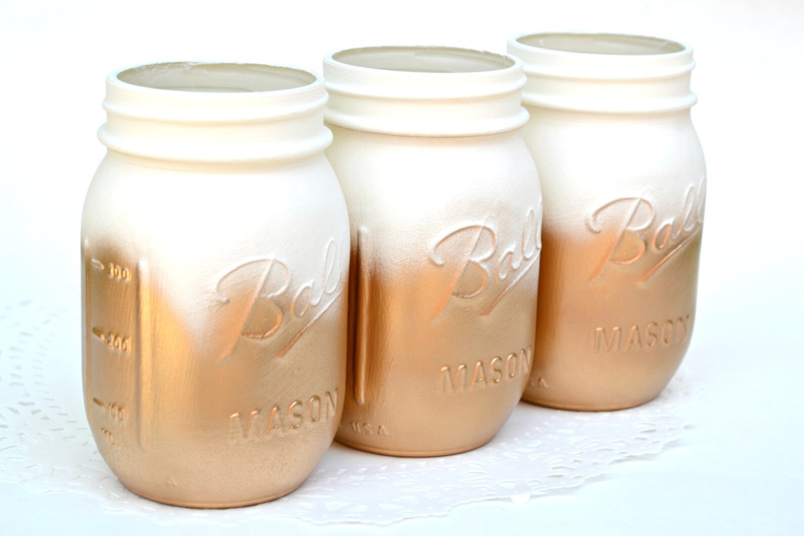 Painted Mason Jars Mason Jars Bulk Gold Jars Metallic Jars Etsy