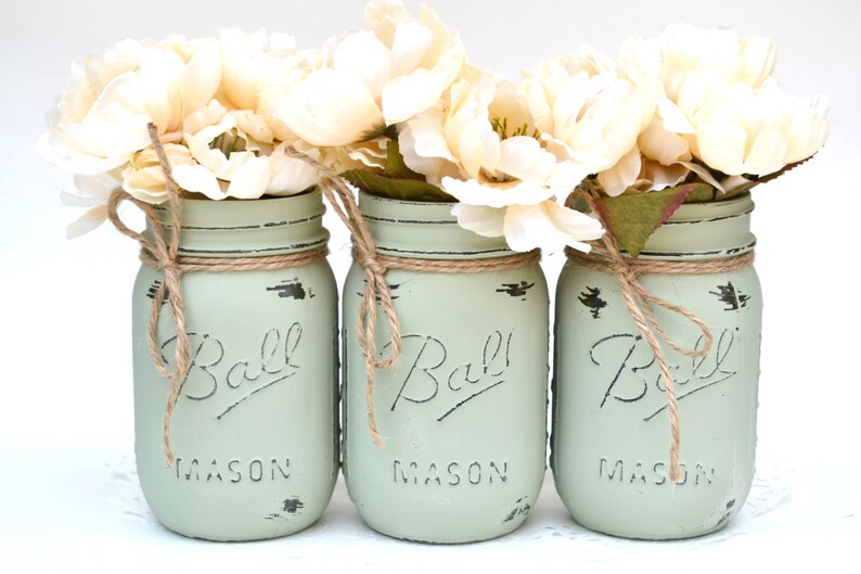 Mason Jar Decor Mason Jars Bulk Painted Mason Jars Painted Etsy
