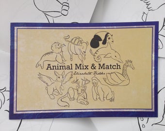 Animal Mix & Match Coloring Book