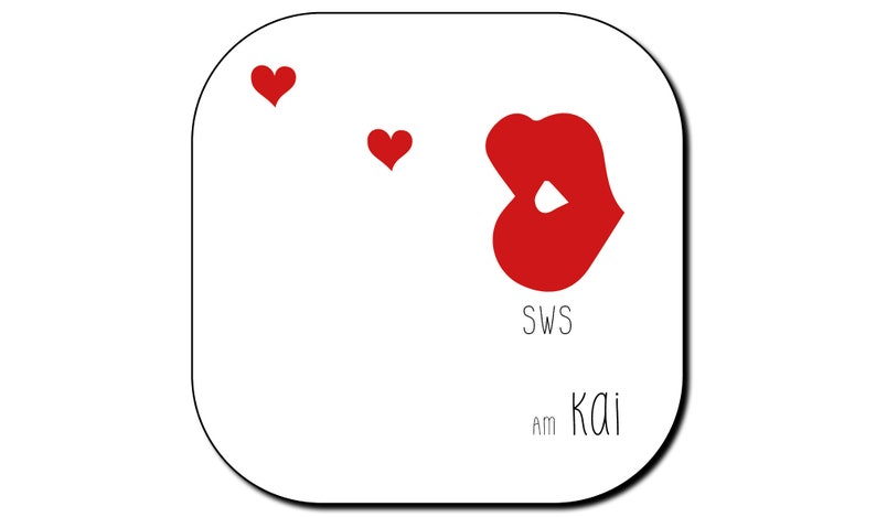 Personalised Kiss or Sws coaster in home and decor