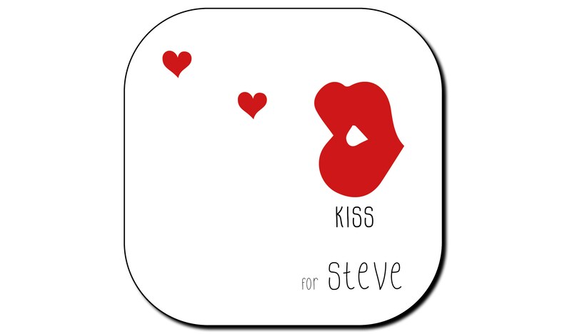 Personalised Kiss or Sws coaster in home and decor