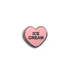 Ice Cream Candy Heart Enamel Pin