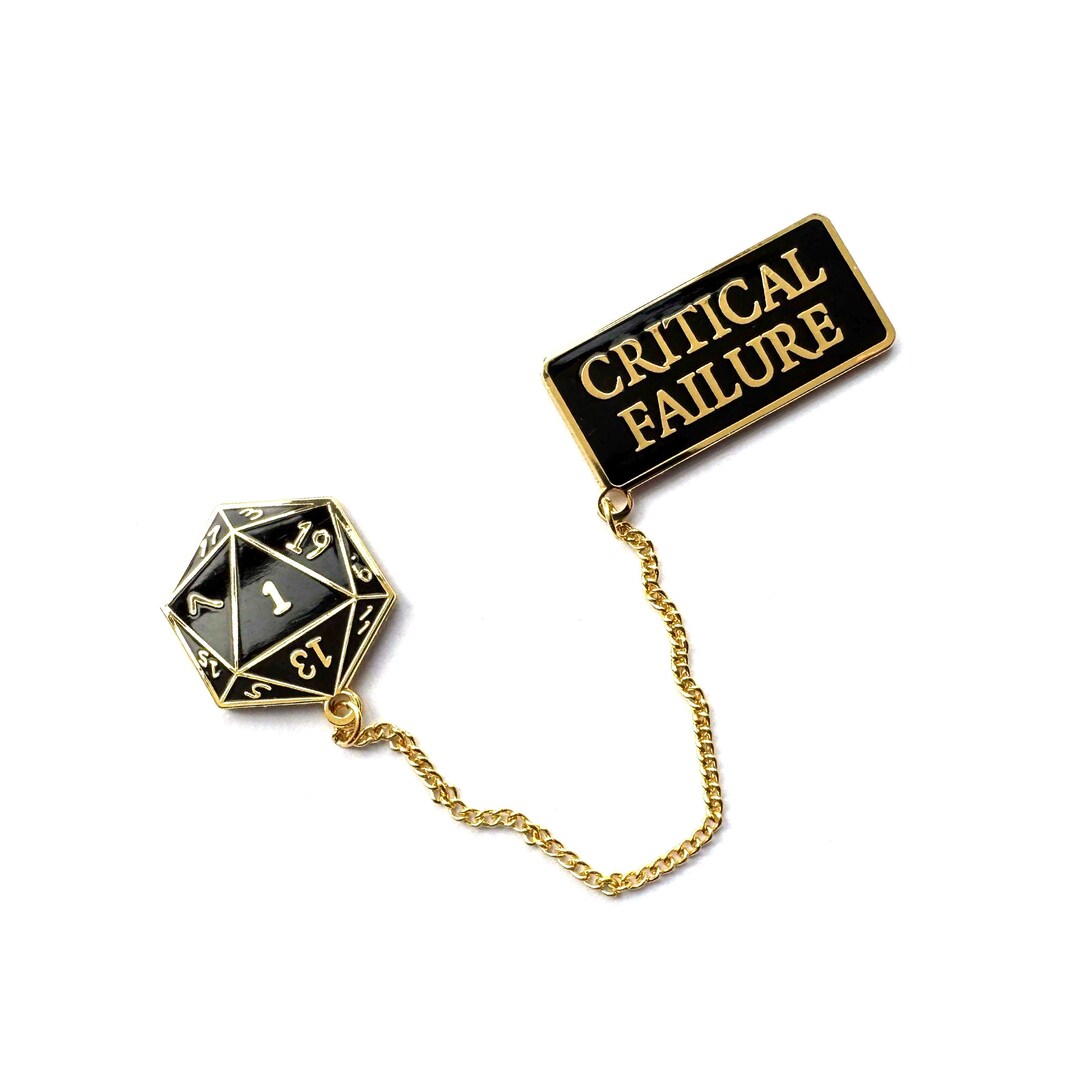 Critical Failure Enamel Pins (2 Pin Set) - Etsy