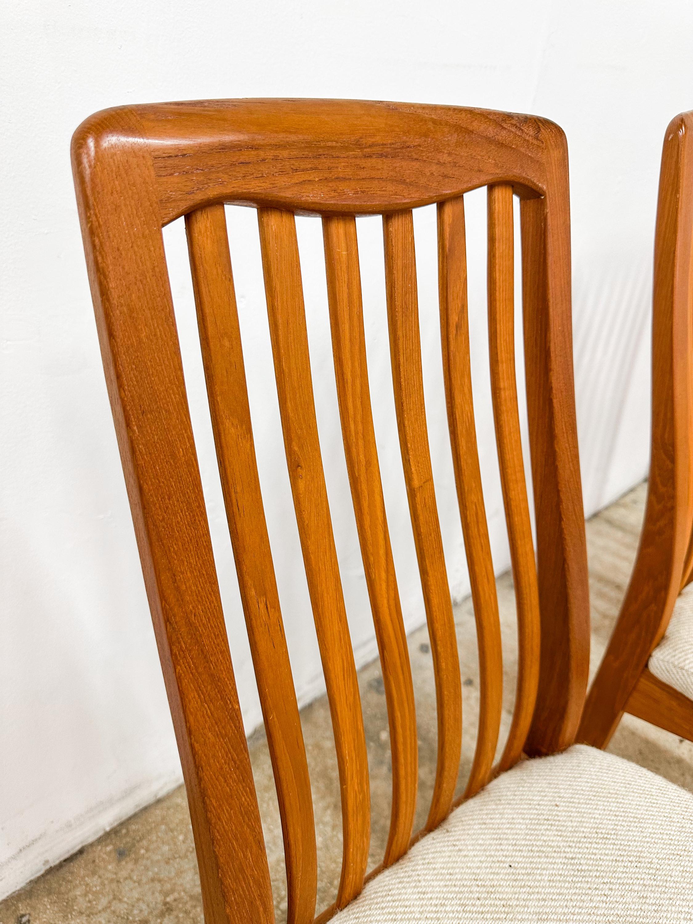 MCM Benny Linden Teak Dining Chairs (x4) *MESSAGE US for Shipping
