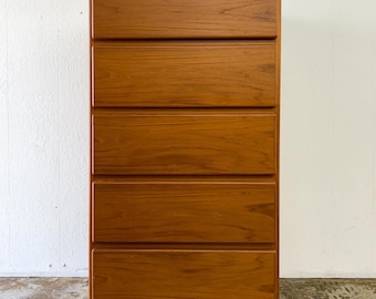 Teak Tall Chest of Drawers *MESSAGE US for shipping quote*