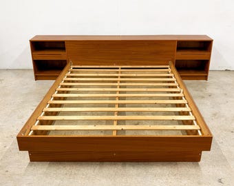 Danish Queen Platform Bed + Nightstands *MESSAGE US for shipping quote*