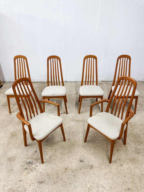 MCM Benny Linden Teak Dining Chairs (x6) *MESSAGE US for Shipping