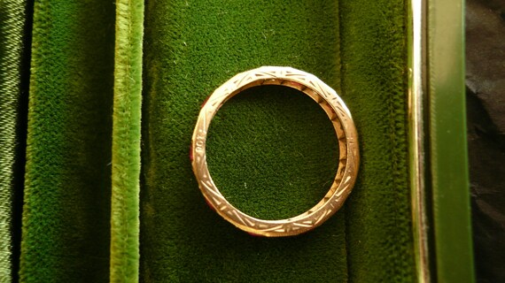 Art Deco antique 9ct full eternity ruby and clear… - image 4