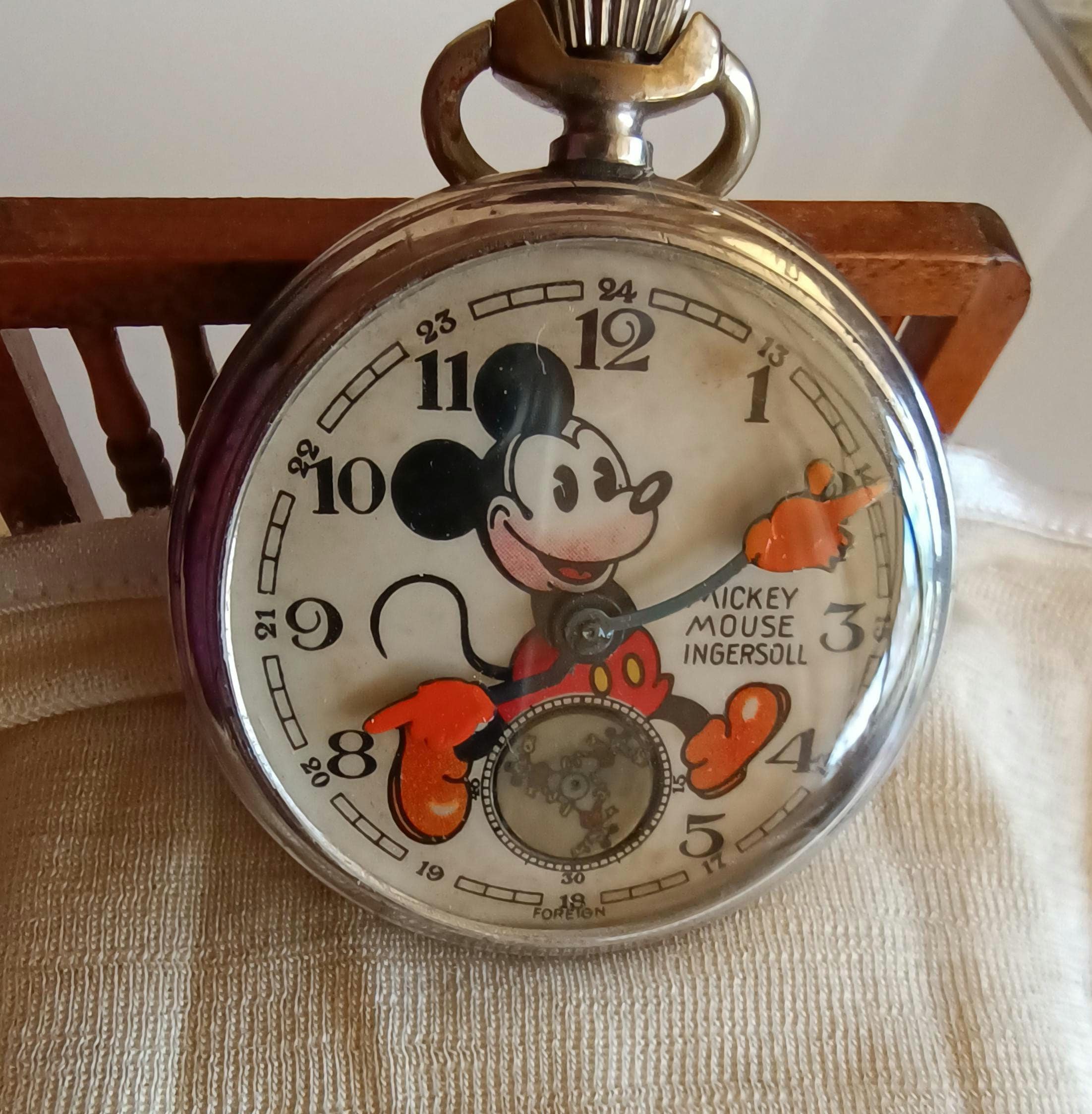 Antique Disney Mickey Mouse Ingersoll Pocket Watch - Etsy