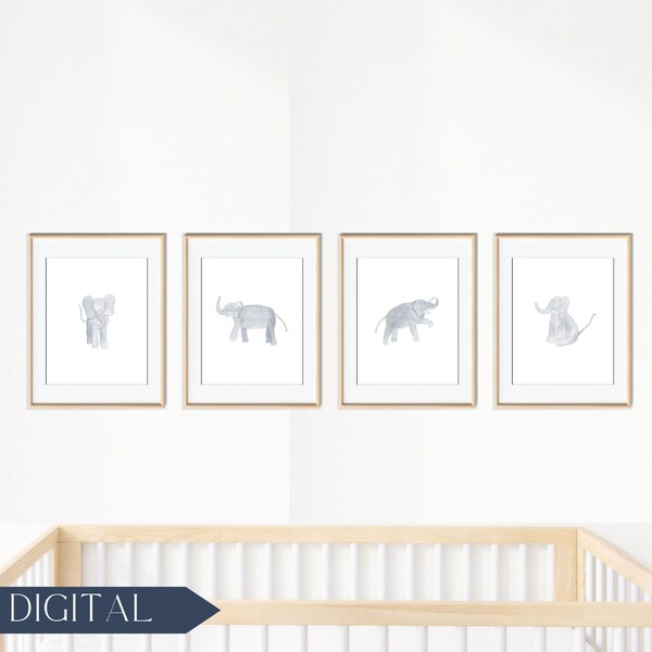 Elephant Nursery Art - Etsy