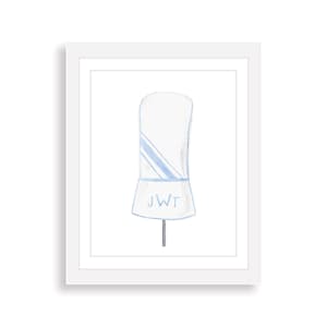 Personalized Nursery Golf Art | Golf Nursery Decor | Boy Golf Wall Art | Golf Nursery Wall Art | Monogrammed Golf Driver Cover Art Print