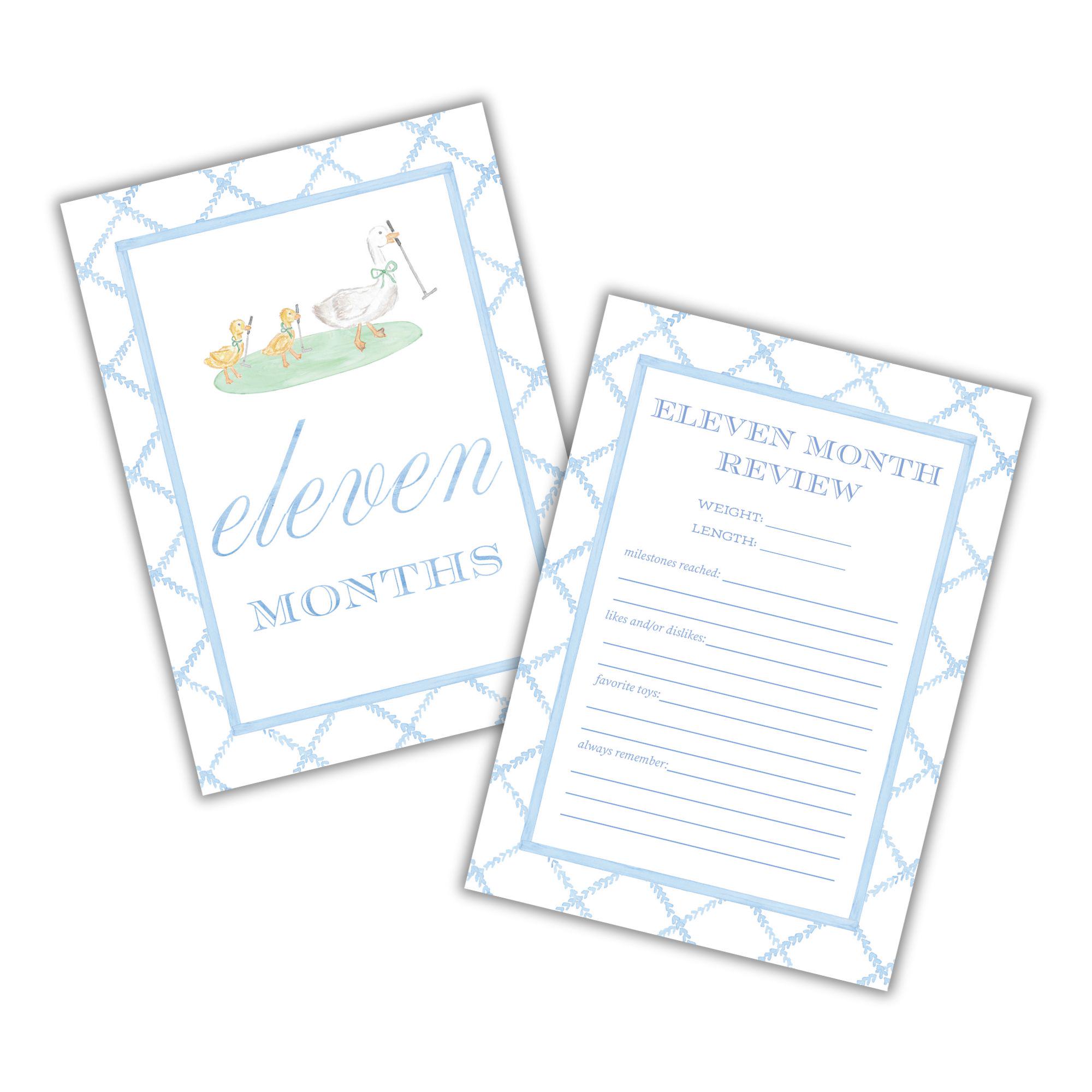 Golf Baby Boy Monthly Milestone Cards Watercolor | Blue Golf Baby Gift ...