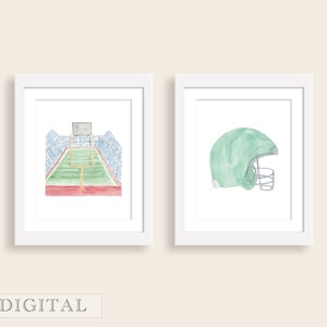 Watercolor Boy Football Nursery Art | Football Wall Art Print | Sports Nursery Decor | Baby Boy Wall Art | Sports Nursery Art | DIGITAL