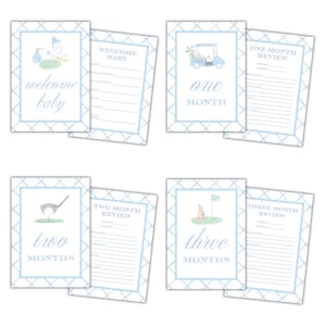 Golf Baby Boy Monthly Milestone Cards Watercolor | Golf Gift Baby Boy | Golf Nursery Decor | Baby Shower Gift | First Birthday Photo Banner