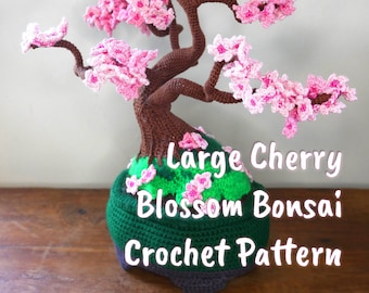 Large Everlasting Cherry Blossom Bonsai in crochet