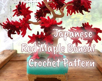 Japanese Red Maple Bonsai in crochet - Pattern Only