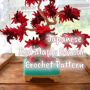 Japanese Red Maple Bonsai in crochet - Pattern Only