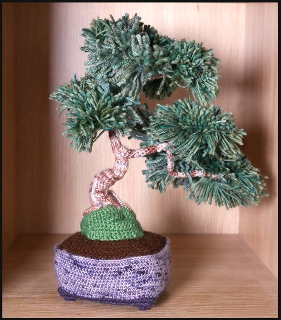 流れる幹の針葉樹盆栽 かぎ針編みのクラシック針葉樹盆栽 - パターンのみ - Etsy 日本