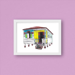 Puerto Rico art print, Latino art, Caribbean art, home decor, wall decor, Hispanic art