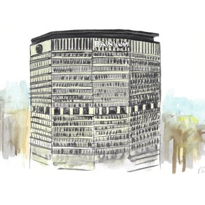 New York City building art print, skyscraper art print, wall art home decor