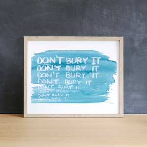 Self care art print, mental health art, therapy poster, healing wall art