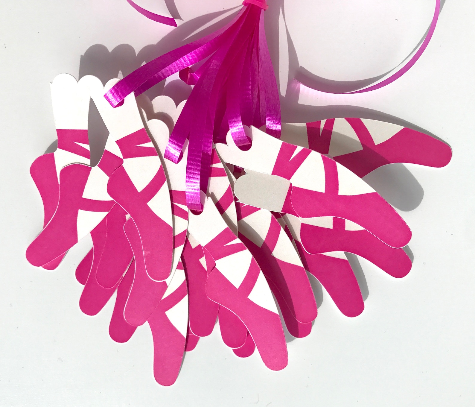 ballerina shoes party favors 12 pcs, pink ballet tags, baby shower, ballerina birthday party decorations supplies, ballerina sli
