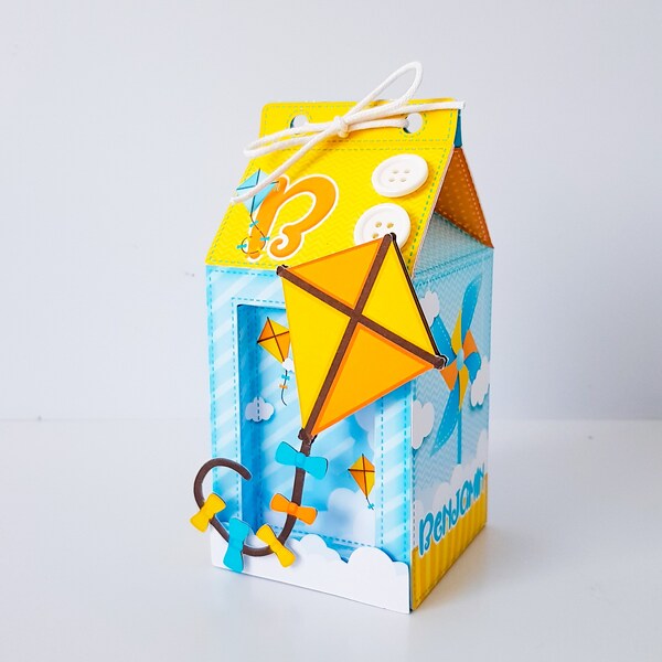 Pinwheel Kite Birthday Party Decor | Summer Birthday | Party Favor Boxes | 1st Birthday Supplies | Boy Baby Shower | Up Up away | Boy Clouds