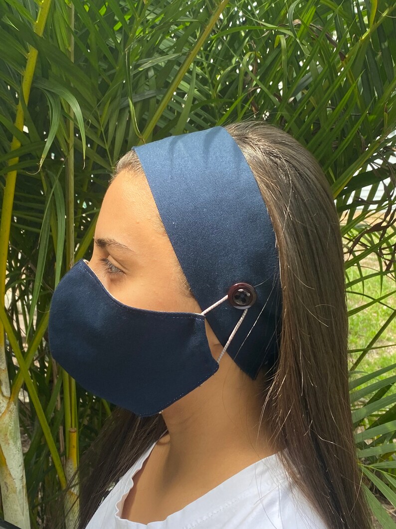 Face Mask Headband with Tiara 2pcs Women Comfortable 2 Layers Etsy