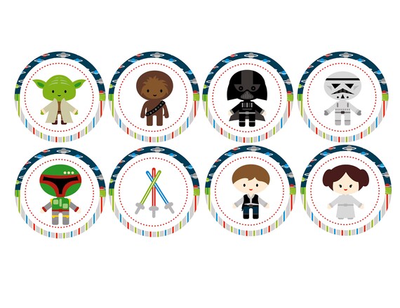 Star Wars Favor Tags Star Wars Party Favors Star Wars | Etsy
