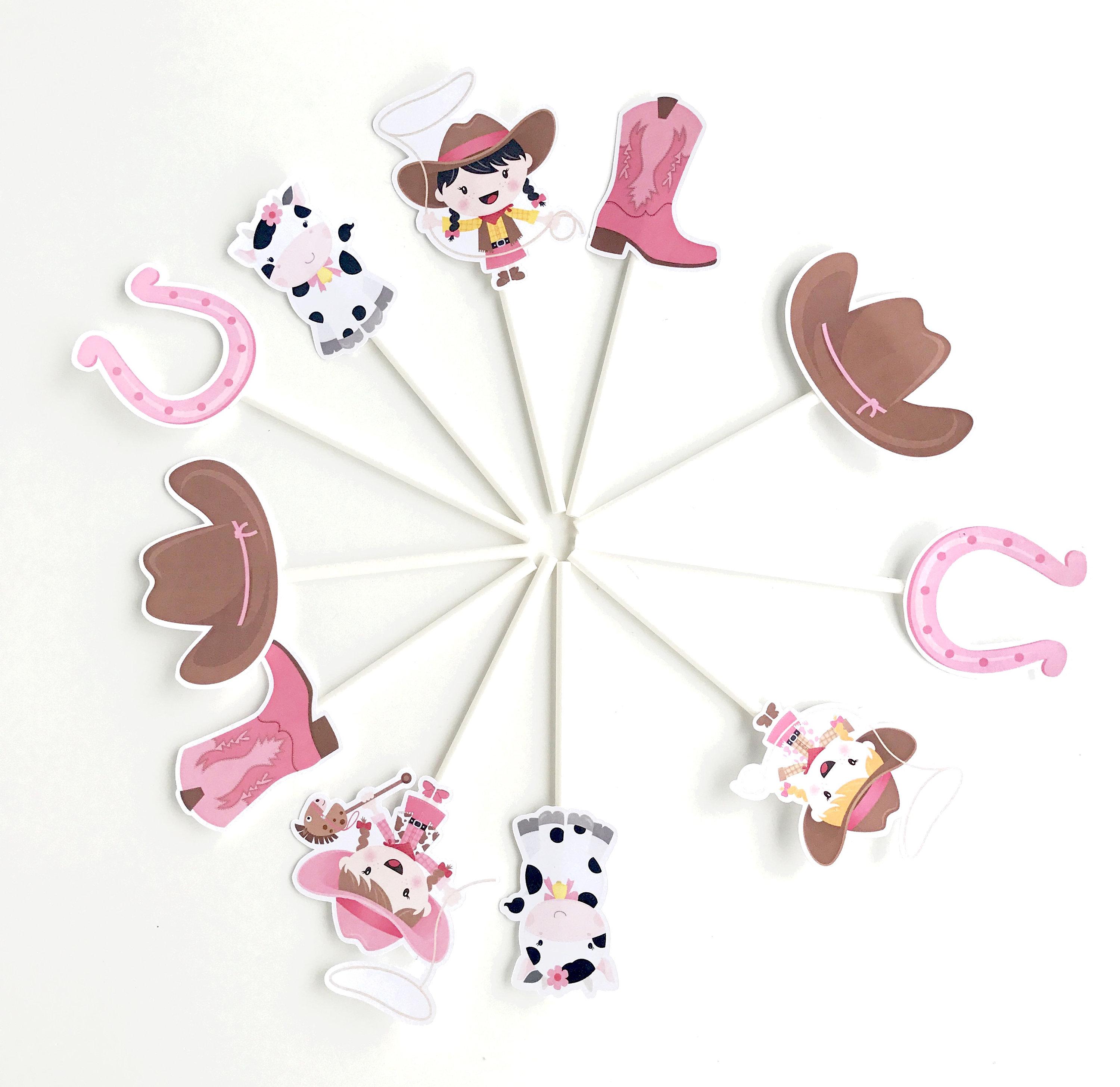 Cowgirl Cupcake Toppers Cowgirl Cake Topper Cowgirl Baby Etsy