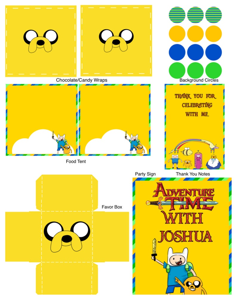 Adventure Time Birthday Party Adventure Time Party - Etsy