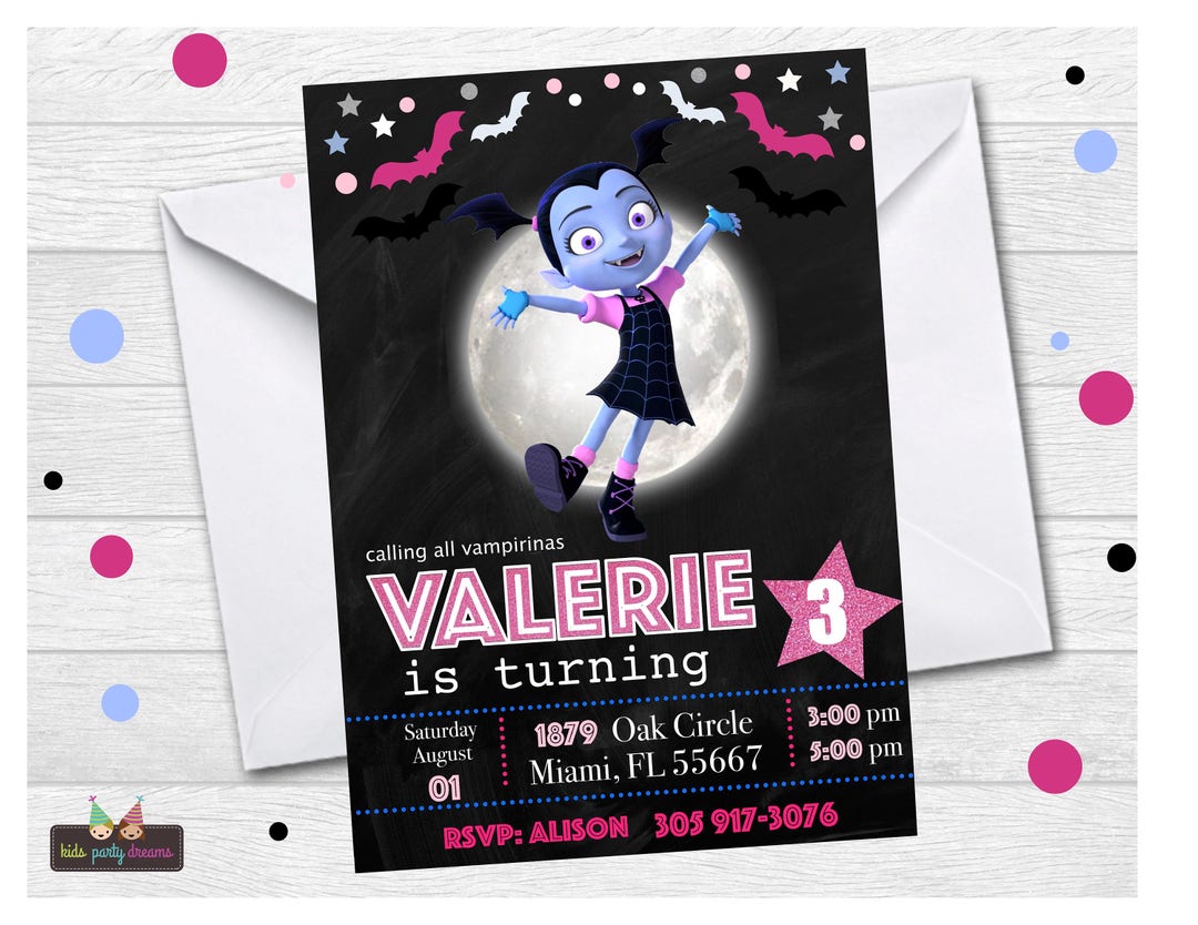Vampirina Invitation Vampirina Party Invitation Vampirina Birthday Invitation Vampirina