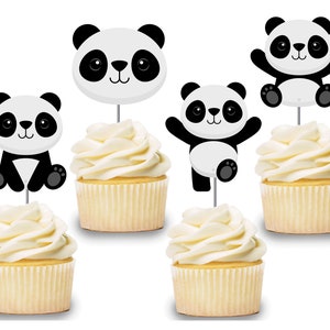 Panda Cupcake Toppers | Panda  for Boys | Panda Birthday | Panda Party | Panda Baby Shower | Panda Bear Cupcake | Panda Party Supplies