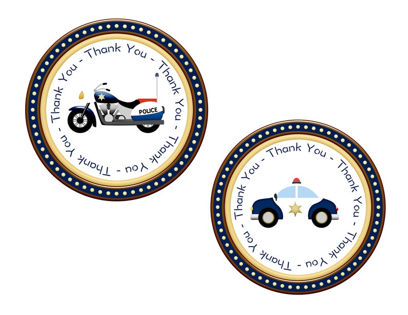 Police Cupcake Toppers Cops Birthday Party Decoration - Etsy