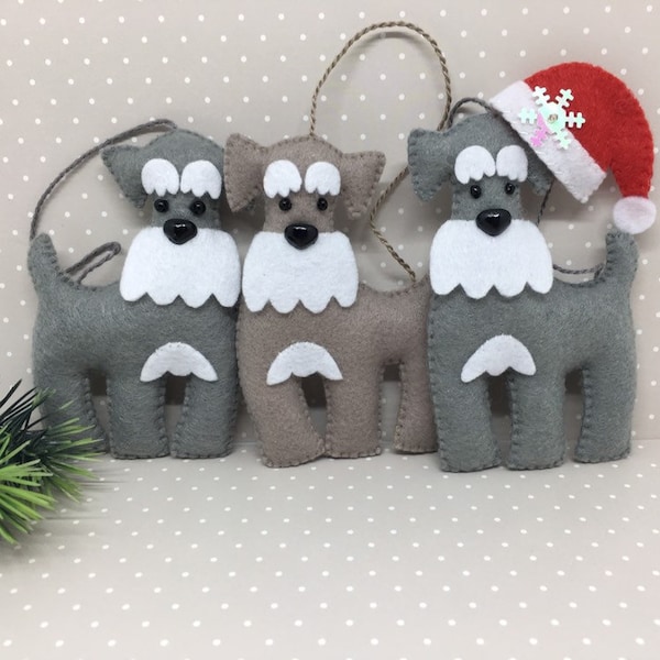 Schnauzer ornament-Schnauzer Christmas ornament-Terrier ornament-Schnauzer gifts-Schnauzer Christmas-Miniature Schnauzer ornament