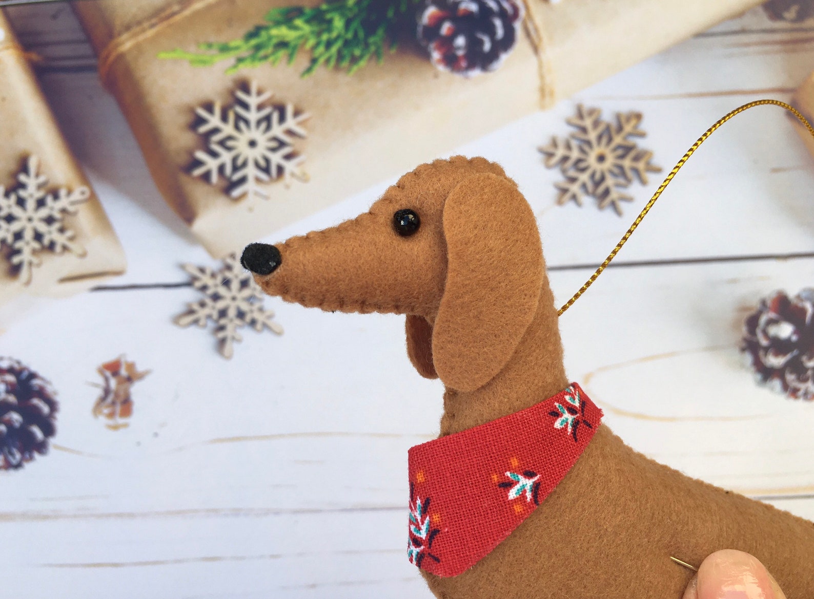 Dachshund Ornament Felt Dachshund Ornaments Dachshund | Etsy