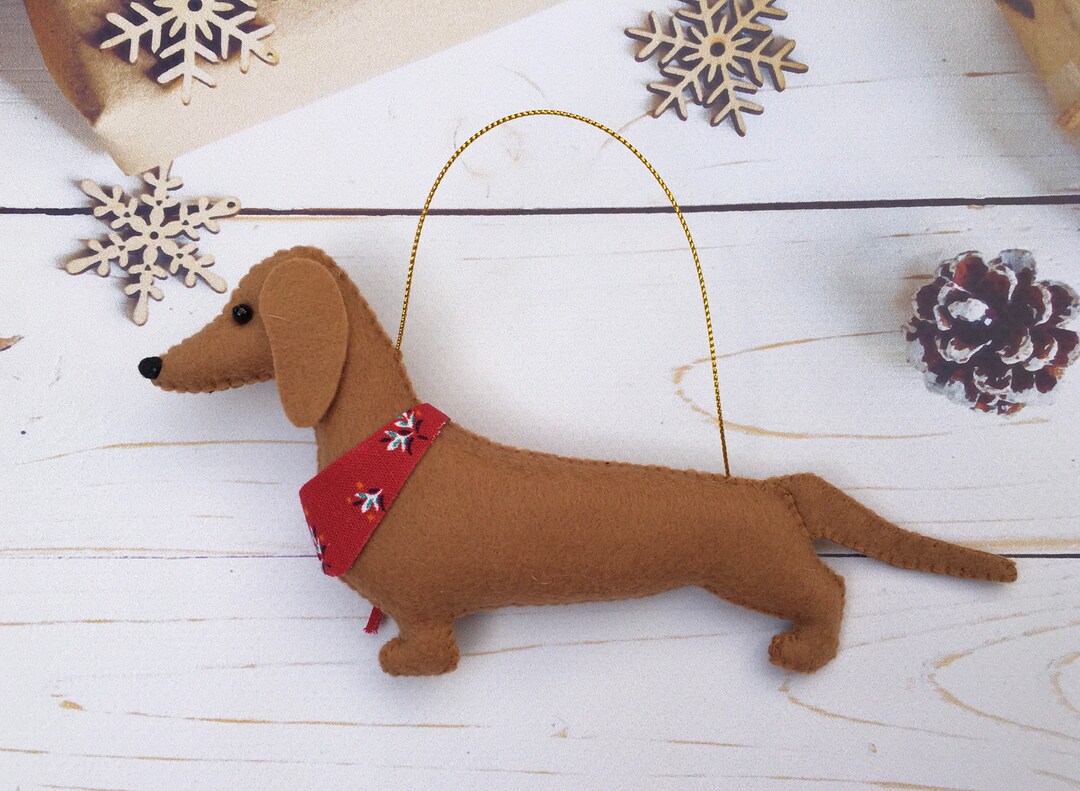 Dachshund Ornament Felt Dachshund Ornaments Dachshund - Etsy