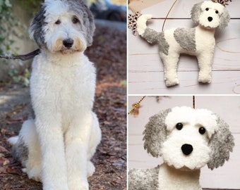 Personalized dog ornament-Felt dog ornament-Dog Christmas ornament-Personalized dog gift-Custom dog ornament-Dog Christmas gift