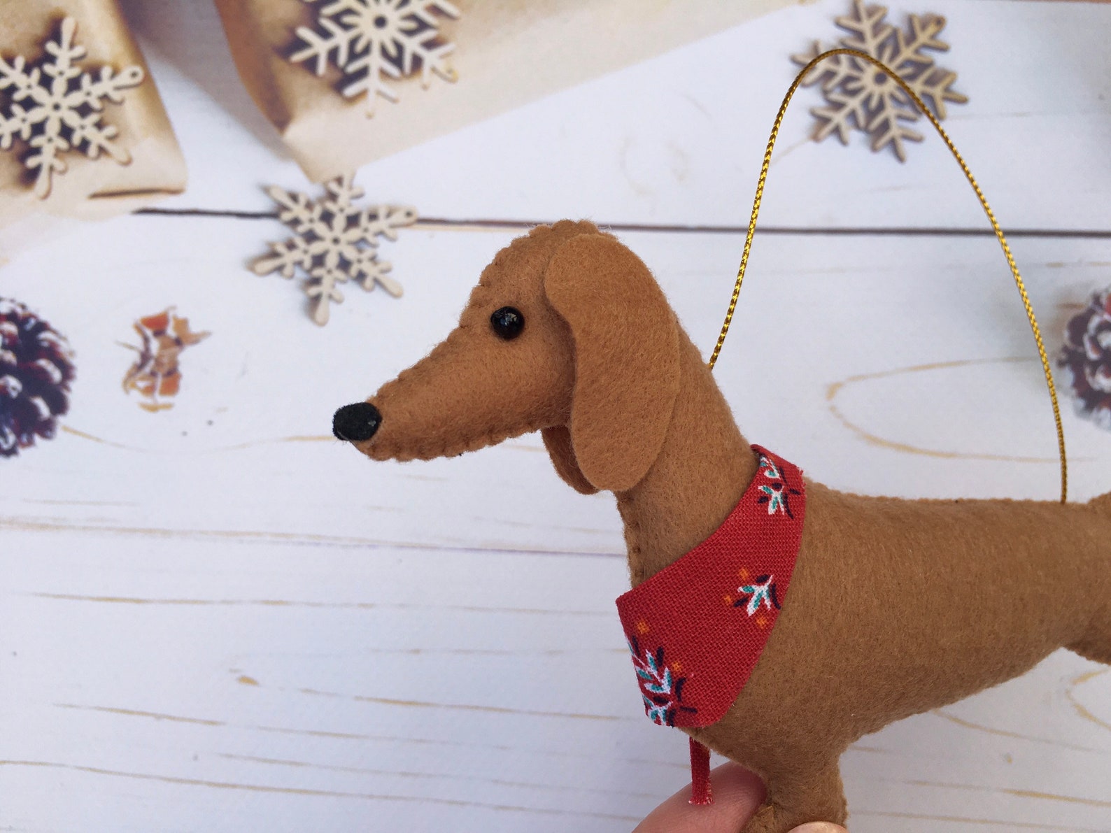 Dachshund Ornament Felt Dachshund Ornaments Dachshund | Etsy