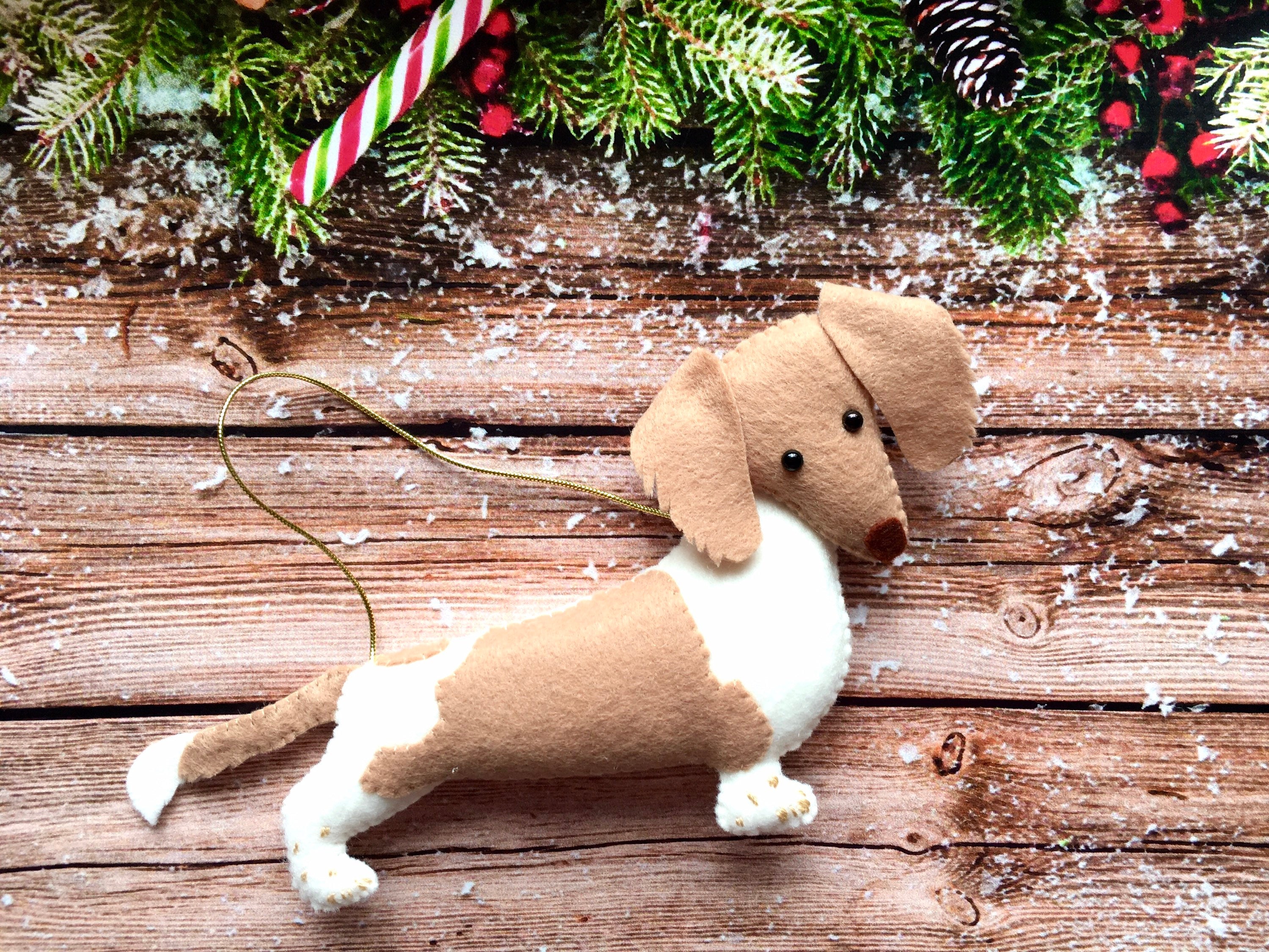 Dachshund Ornament Felt Dachshund Ornaments Dachshund | Etsy