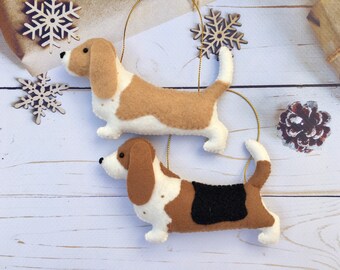 Basset hound christmas tree